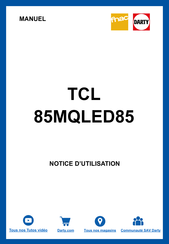 TCL 85MQLED85 Mode D'emploi