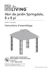 for Living Springdale 188-1359-6 Instructions D'assemblage