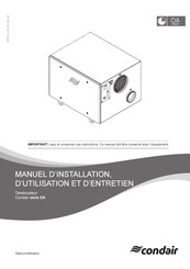 Condair DA400N Manuel D'installation, D'entretien Et D'utilisation