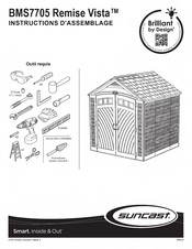 Suncast BMS7705 Remise Vista Instructions D'assemblage