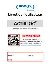 RIKUTEC ACTIBLOC QR-LT 25-25 Livret De L'utilisateur