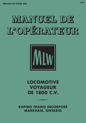 Rapido Trains MLW FPB-2u Manuel De L'opérateur