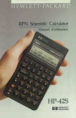 Hewlett Packard RPN Scientific HP-42S Manuel D'utilisation