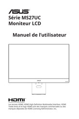 Asus MS27UC Serie Manuel De L'utilisateur