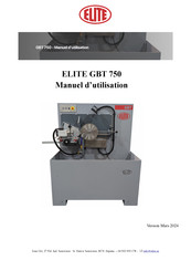 Elite GBT 750 Manuel D'utilisation