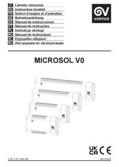 Vortice MICROSOL V0 Notice D'emploi Et D'entretien