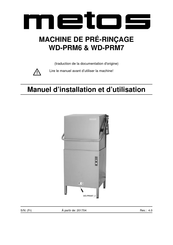 Metos WD-PRM6 Manuel D'installation Et D'utilisation