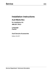 Audi 4M0.051.790.G Instructions D'installation