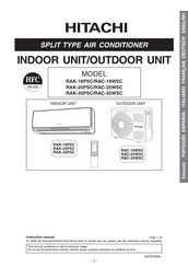 Hitachi RAK-25PSC Manuel D'instructions