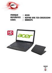 Acer Aspire One 725-C602G32KK Guide Utilisateur