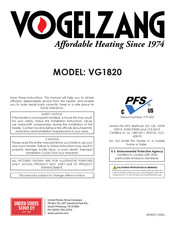 VOGELZANG VG1820 Manuel D'instructions