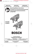 Bosch 11248EVS Consignes De Fonctionnement/Sécurité