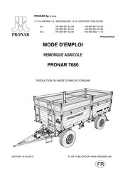 PRONAR T680 Mode D'emploi