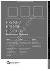 Boston HPS 10HO Guide De L'utilisateur