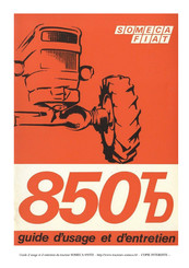 Fiat SOMECA 850TD 1971 Guide D'usage