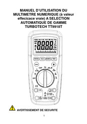 Turbotech TT9918T Manuel D'utilisation