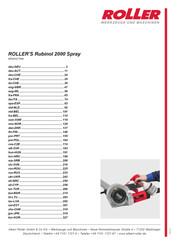 Roller Rubinol 2000 Spray Mode D'emploi