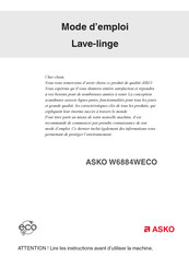 Asko W6884WECO Mode D'emploi