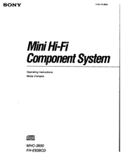 Sony MHC-3600 Mode D'emploi