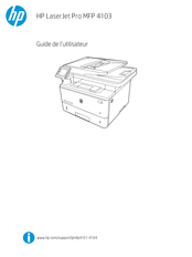 HP LaserJet Pro MFP 4103 Guide De L'utilisateur