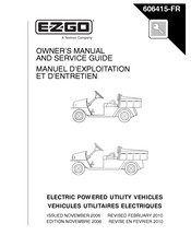 Textron E-Z-GO MPT 1000 Manuel D'exploitation Et D'entretien