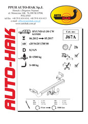 AUTO-HAK J67A Instructions De Montage