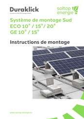 SOLTOP Duraklick GE 10 Instructions De Montage