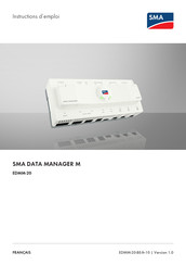 SMA DATA MANAGER M Instructions D'emploi