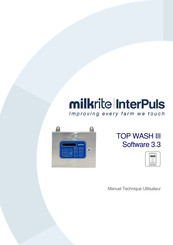 InterPuls milkrite TOP WASH III Manuel Technique