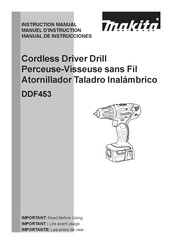 Makita DDF453 Manuel D'instructions