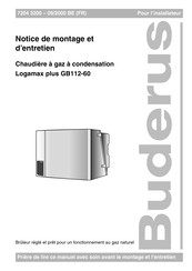 Buderus Logamax plus GB112-60 Notice De Montage Et D'entretien