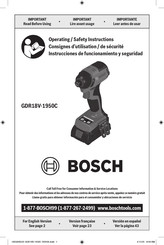 Bosch GDR18V-1950CN Professional Consignes D'utilisation/De Sécurité