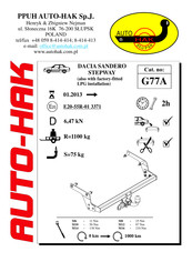 AUTO-HAK G77A Instructions De Montage