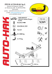 AUTO-HAK X26V Instructions De Montage