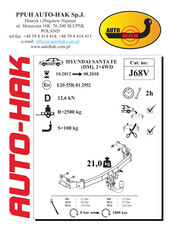 AUTO-HAK J68V Instructions De Montage