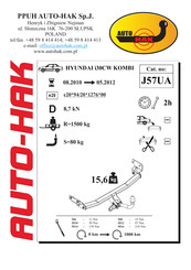 AUTO-HAK J57UA Instructions De Montage