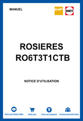 ROSIERES RO6T3T1CTB Notice D'utilisation