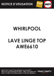 Whirlpool AWE6610 Mode D'emploi