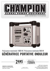 Champion Global Power Equipment 72551i Guide D'entretien Et D'utilisation