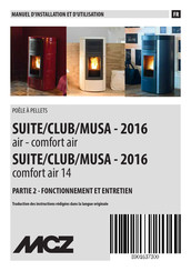 MCZ CLUB comfort air 2016 Manuel D'installation Et D'utilisation