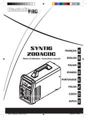 Castolin PRO SYNTIG 200 ACDC Notice D'utilisation