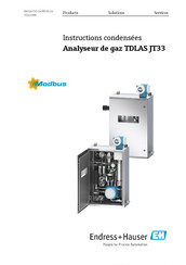 Endress+Hauser TDLAS JT33 Instructions Condensées