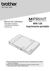 Brother MPRINT MW-120 Manuel De L'utilisateur