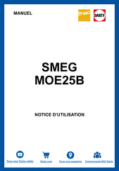 Smeg MOE25X Manuel D'utilisation