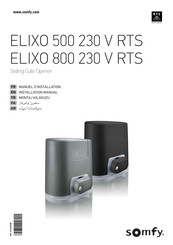 Somfy ELIXO 500 230 V RTS Manuel D'installation