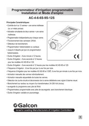 Galcon AC-6S Installation Et Mode D'emploi