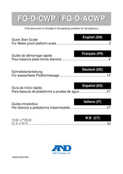 A&D FG-D-CWP Guide De Démarrage Rapide