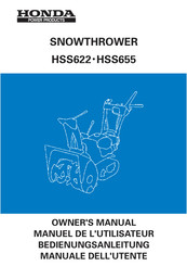 Honda Power Products HSS655 Manuel De L'utilisateur