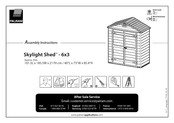 Palram Skylight Shed-6x3 Tan HG9603GY Instructions De Montage