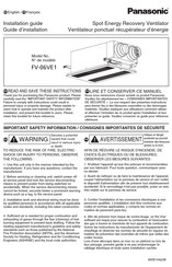 Panasonic FV-06VE1 Guide D'installation